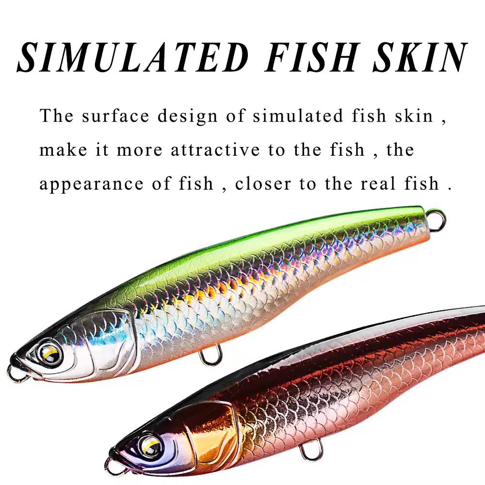 CHEERY 110mm 52.5g Saltwater Long Casting Pencil Fishing Lure Sinking Sea Bait Spook Pencil with Single Hook Stickbait Tackle – Pencil – view 5