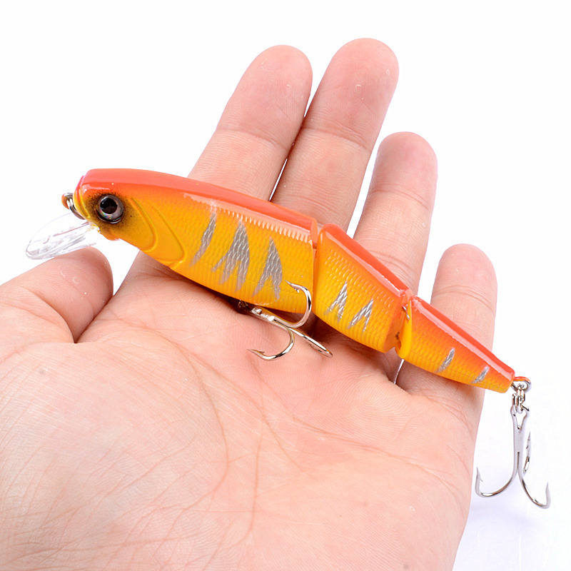 10.5cm 14g Artificial Fishing Bait Hard Minnow Fishing Lure 3 Sections Jointed Lure Multi Sections Fish Plastic Hard Bait – Swimbait – view 4