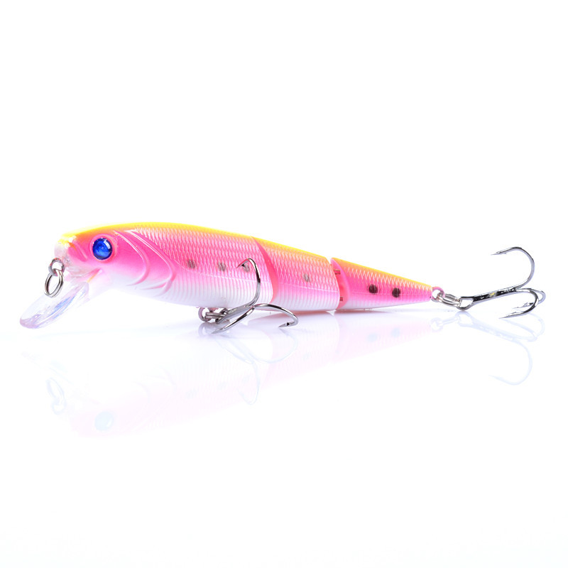 10.5cm 14g Artificial Fishing Bait Hard Minnow Fishing Lure 3 Sections Jointed Lure Multi Sections Fish Plastic Hard Bait – Swimbait – view 5