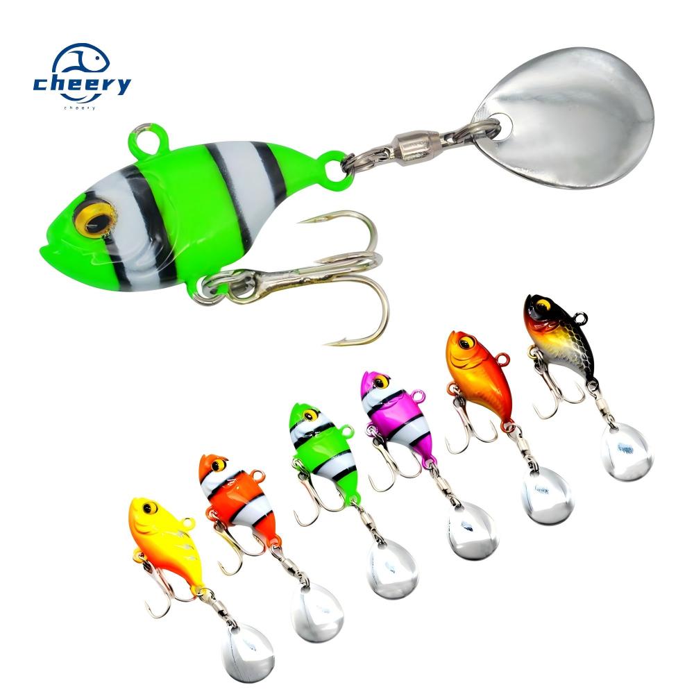 CHEERY New 14g VIB Tail Vibration Bait Spinner Spoon Sinking Lure Fishing Tackle Pesca Spinning Balance Rotating Metal Jig – Metal Lure – view 1