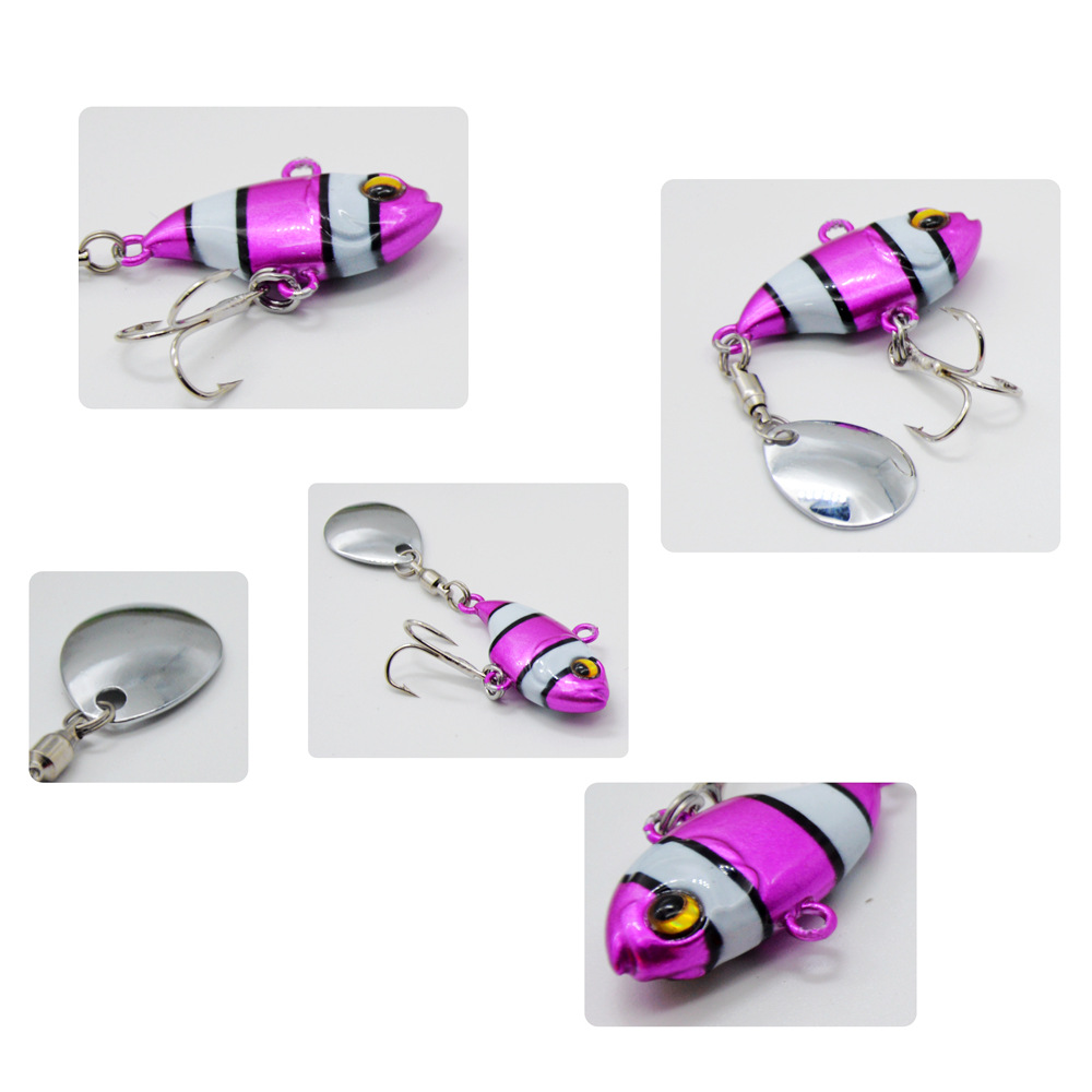 CHEERY New 14g VIB Tail Vibration Bait Spinner Spoon Sinking Lure Fishing Tackle Pesca Spinning Balance Rotating Metal Jig – Metal Lure – view 3
