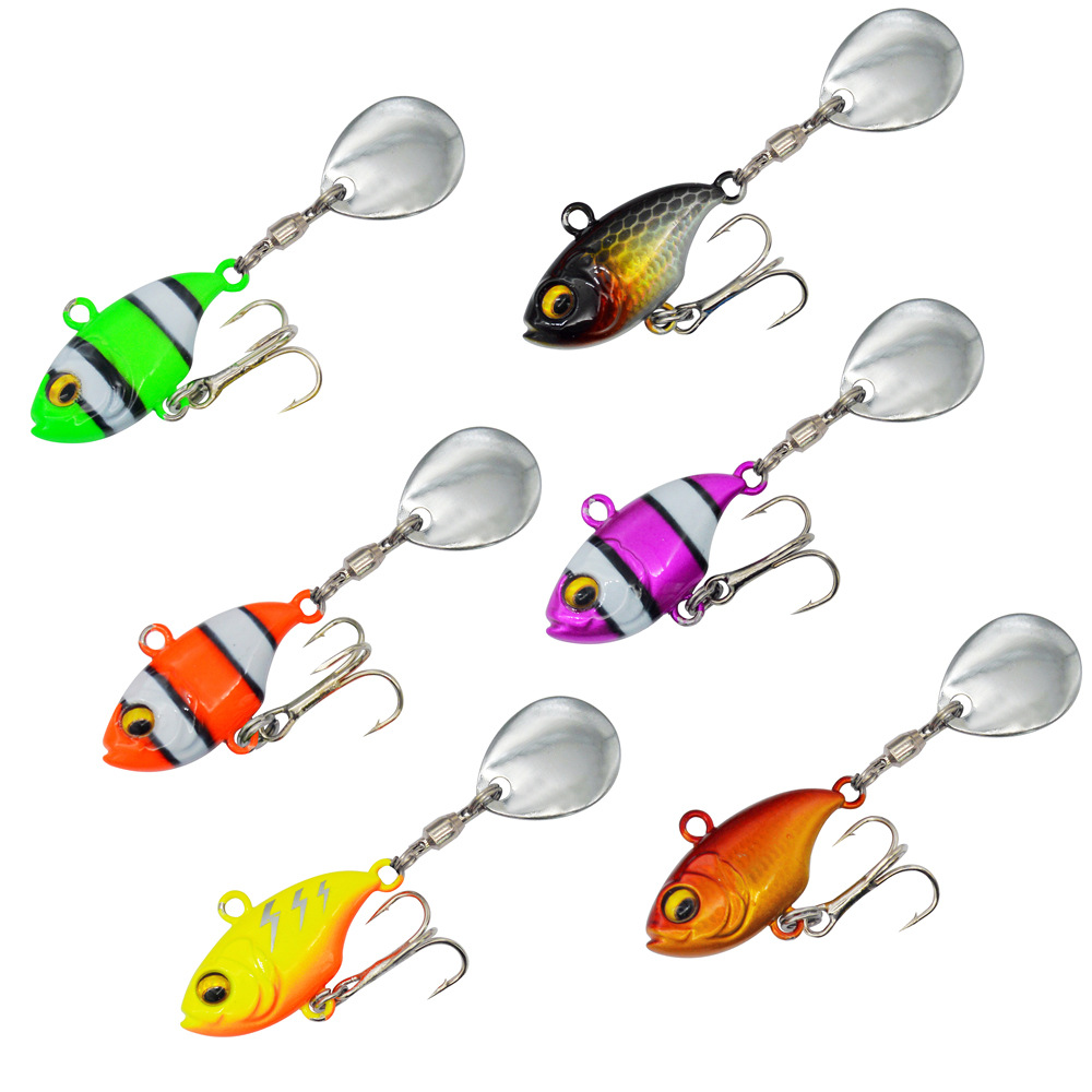 CHEERY New 14g VIB Tail Vibration Bait Spinner Spoon Sinking Lure Fishing Tackle Pesca Spinning Balance Rotating Metal Jig – Metal Lure – view 5