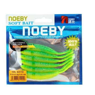 PVC 9.5cm/3.5g Single Tail False Soft Rubber Bait – Worms & Grubs – view 1
