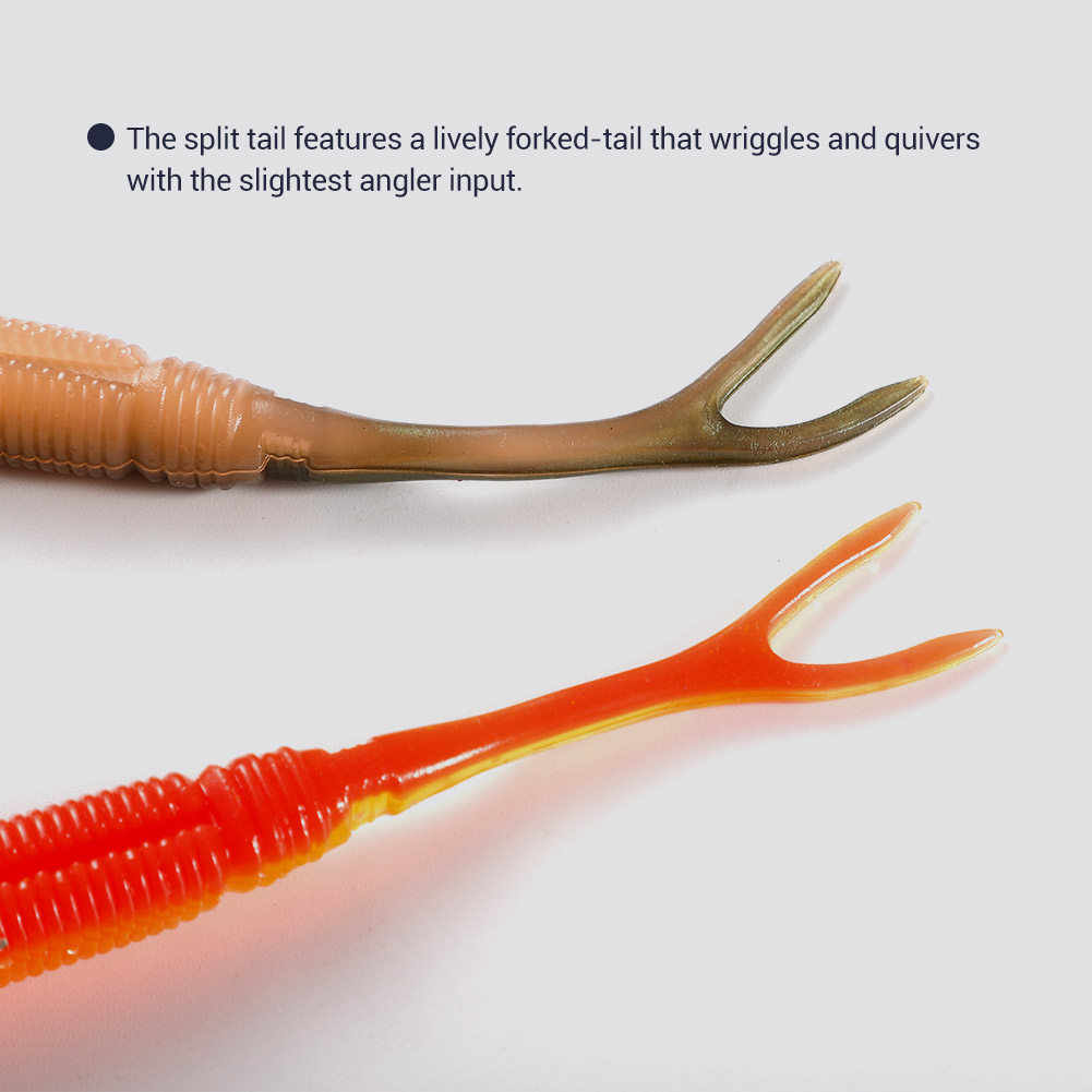 NOEBY 10cm 4.8g Artificial Wobble Soft Baits with Pin Tail, Soft Jig Trailer Fishing Jerkbait for Bass – Worms & Grubs – view 5