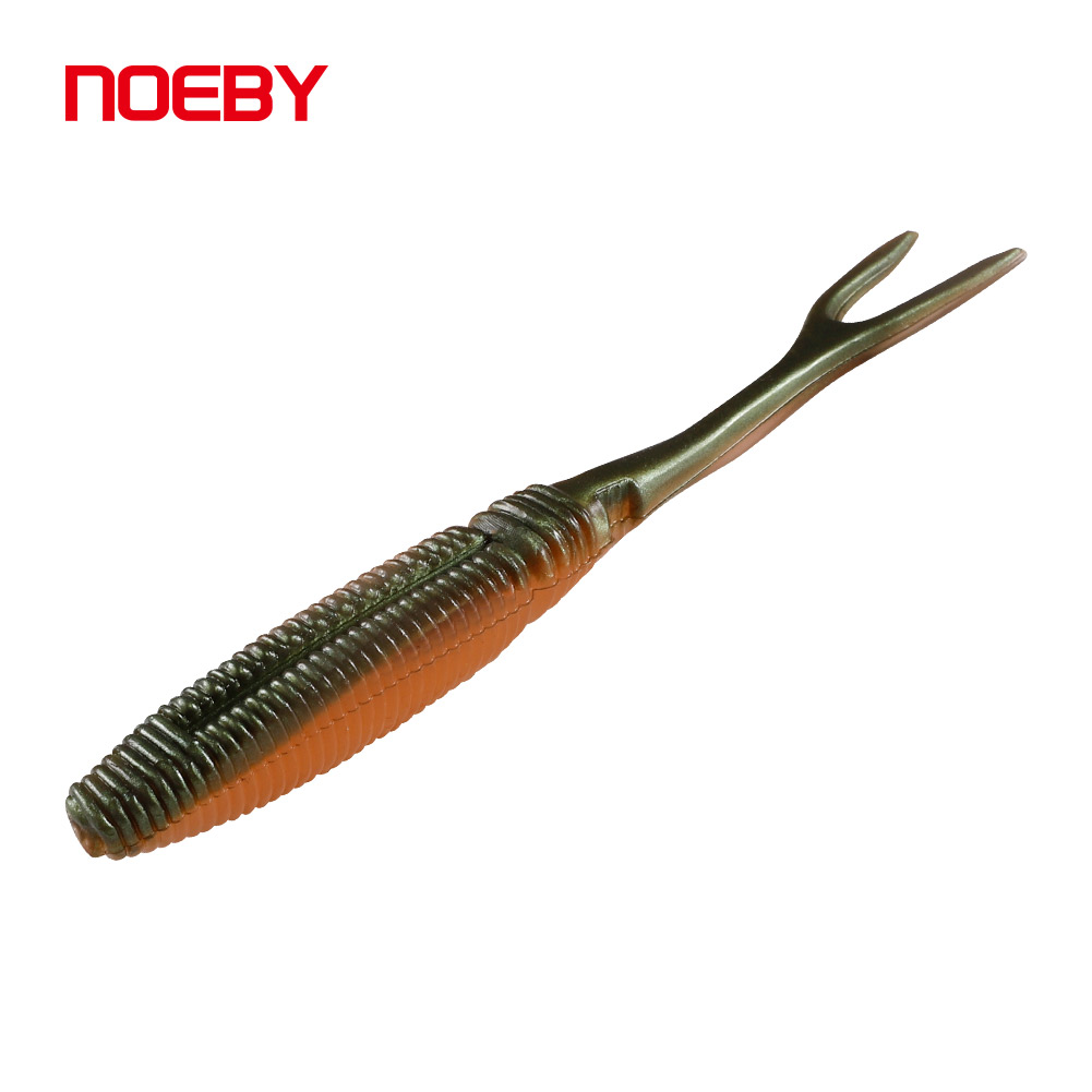 NOEBY 10cm 4.8g Artificial Wobble Soft Baits with Pin Tail, Soft Jig Trailer Fishing Jerkbait for Bass – Worms & Grubs – view 2