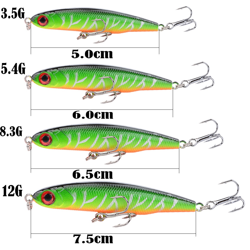 3.5g/5.4g/8.3g/12g Fishing Pencil Lure Sinking Fishing Biat Full Water Layer Lure for Saltwater and Freshwater – Pencil – view 3