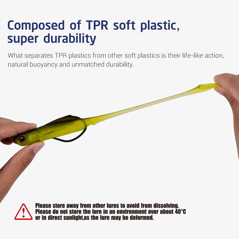 TPE Rubber Floating Bait for Outdoor Fishing Activity Soft Shad Silicone Paddle Tail Swimbait – Worms & Grubs – view 5