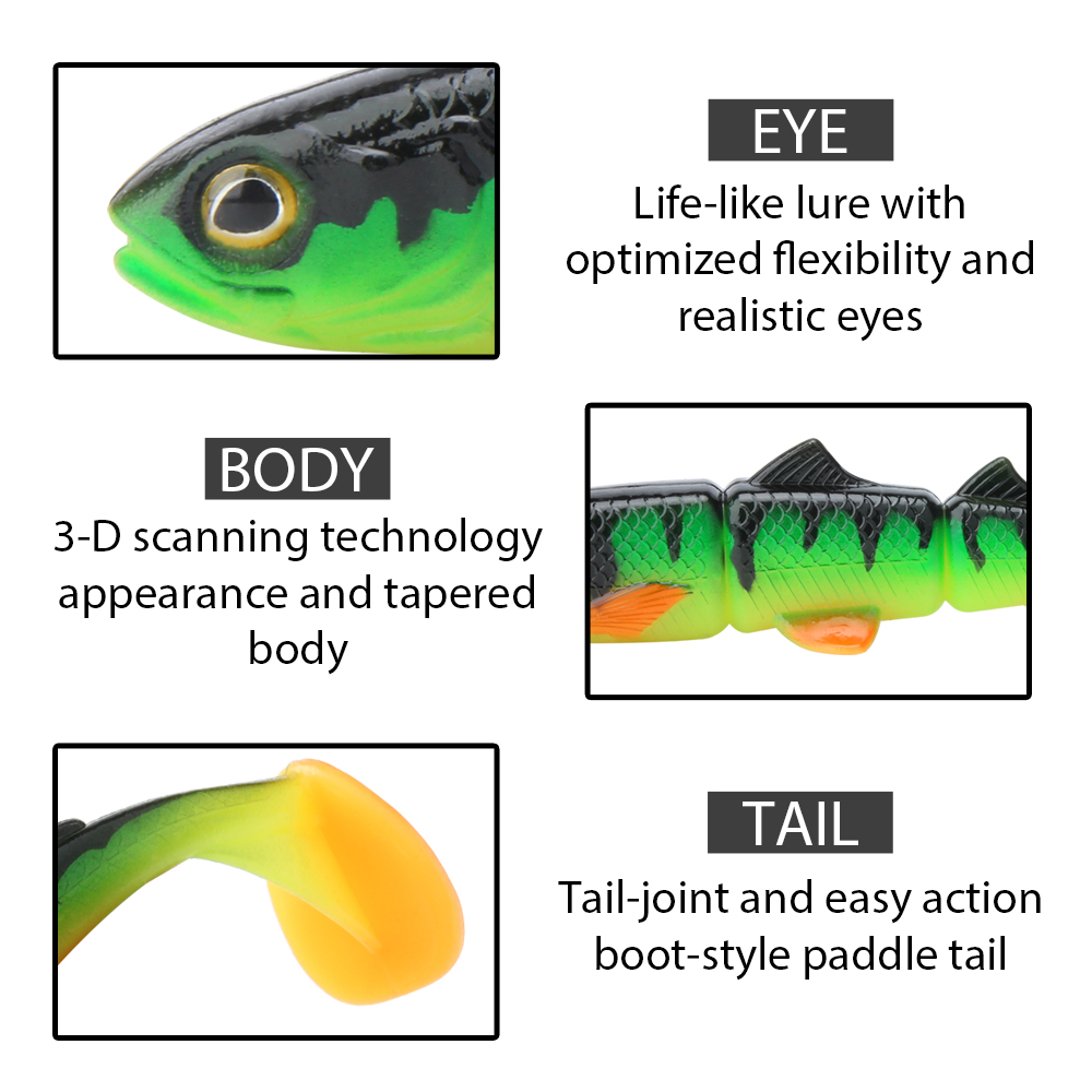 Spinpoler T Tail PVC Soft Bait Swimbait Wobblers 16cm 22cm Fishing Sea Fishing Artificial Soft Lure Saltwater Pike River Tackle – Soft Lure – view 3
