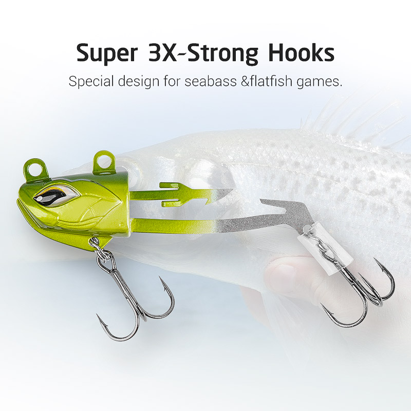 CHEERY 21g/28g Soft Vibration Jig Head Jig Lure with Two Line Eyes, Soft Plastic Bass Fishing Lure Leurre Souple NOEBY – Worms & Grubs – view 4