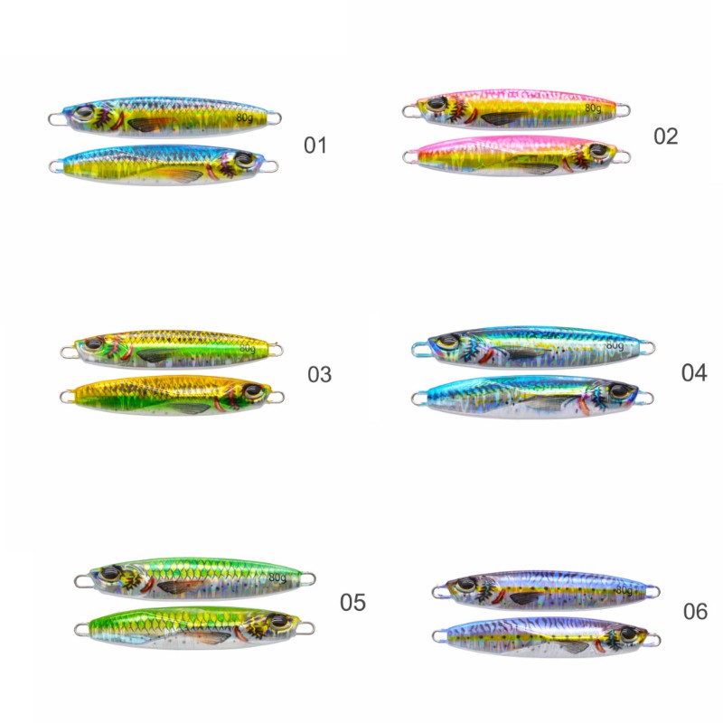 Summer 3D Printed Metal SlowJig Bait 40g 60g 80g Artificial Jigging Lure for Sea River Lake Fishing – Metal Lure – view 5
