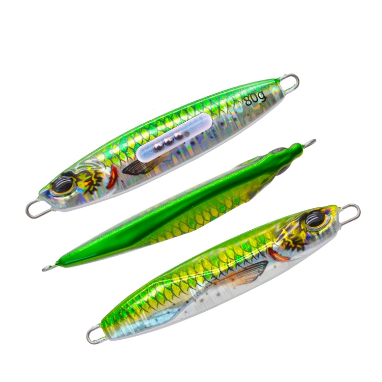 Summer 3D Printed Metal SlowJig Bait 40g 60g 80g Artificial Jigging Lure for Sea River Lake Fishing – Metal Lure – view 1