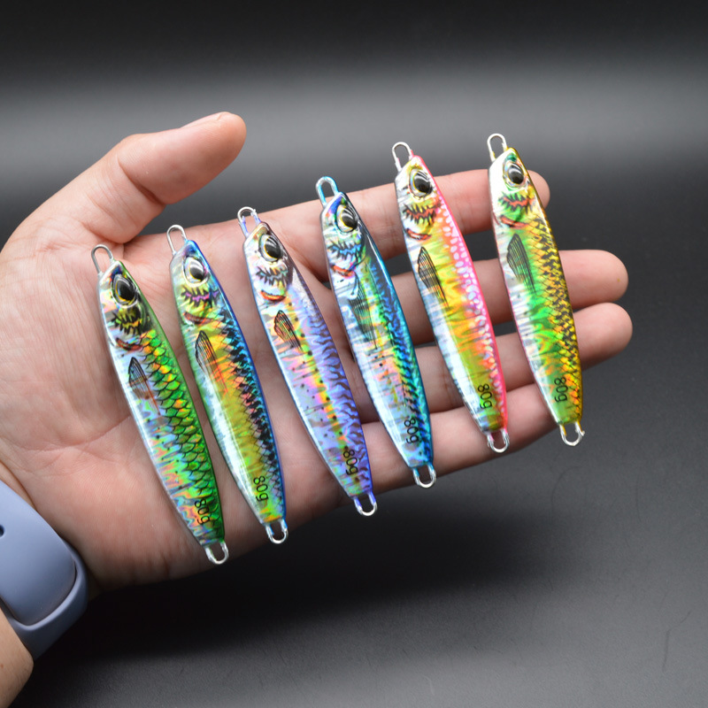 Summer 3D Printed Metal SlowJig Bait 40g 60g 80g Artificial Jigging Lure for Sea River Lake Fishing – Metal Lure – view 3
