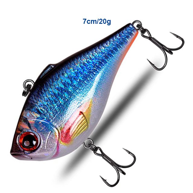 GS High Quality 7cm 20g Vib Fishing Lures Hard Bait Vib Lure Crank Bait Lure with Strong Fishing Hook Lipless Crankbait – Metal Lure – view 1