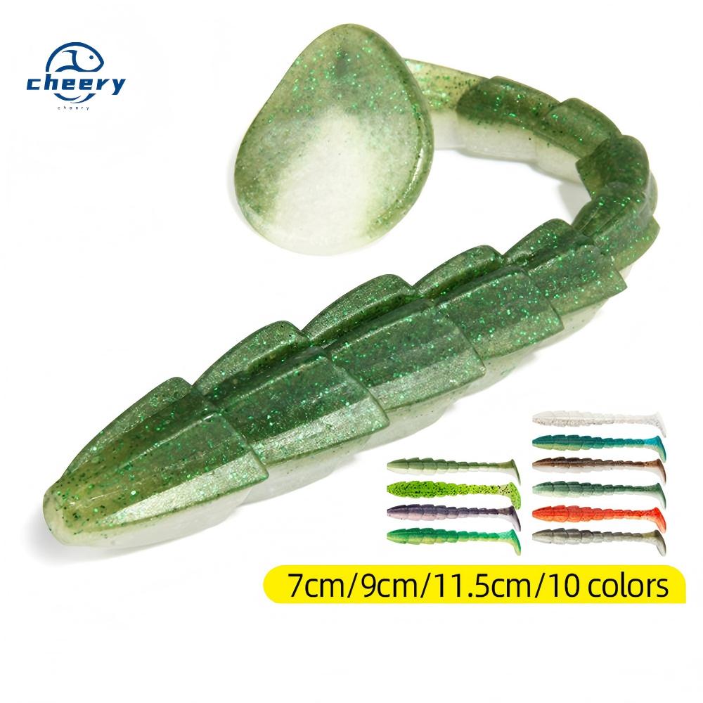 CHEERY Top Right S045 70mm 90mm 115mm Soft Swimbait Shad Bait Bass Fishing Lures Paddle Tail Soft Plastics Lures – Worms & Grubs – view 1