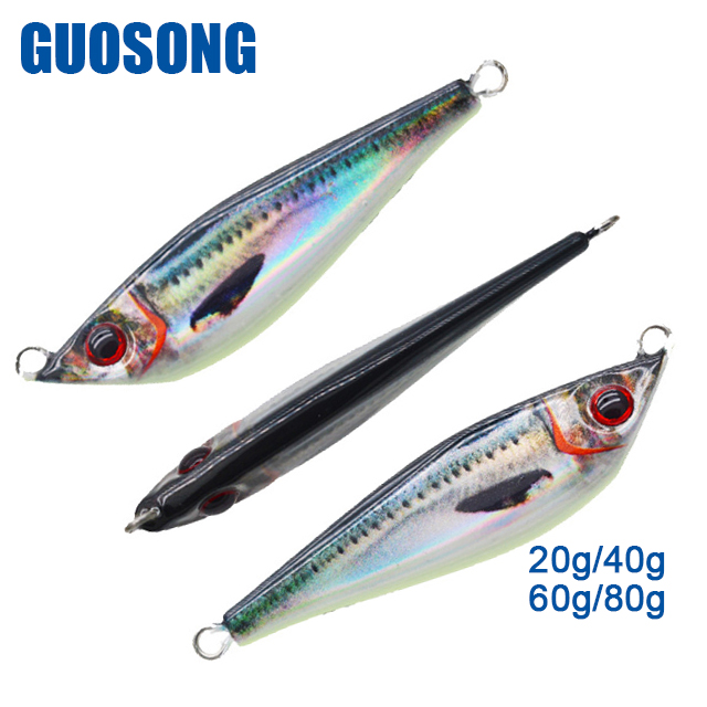 Guosong OEM 3D Printing Long Casting Fishing Metal Jig UV Luminous Hard Sinking Lead Jigging Lures – Metal Lure – view 1