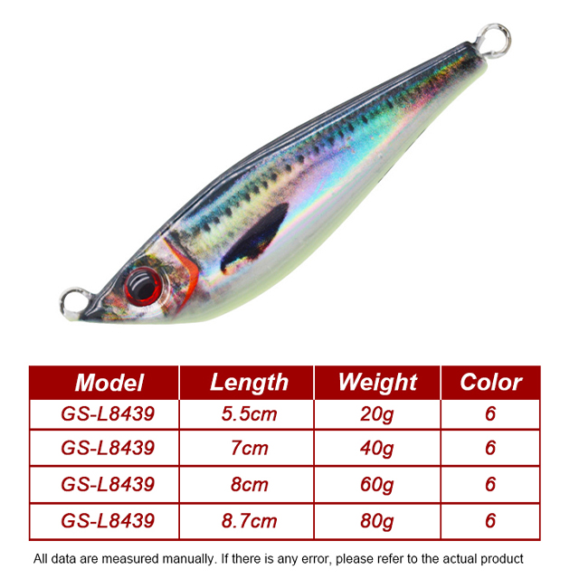Guosong OEM 3D Printing Long Casting Fishing Metal Jig UV Luminous Hard Sinking Lead Jigging Lures – Metal Lure – view 2