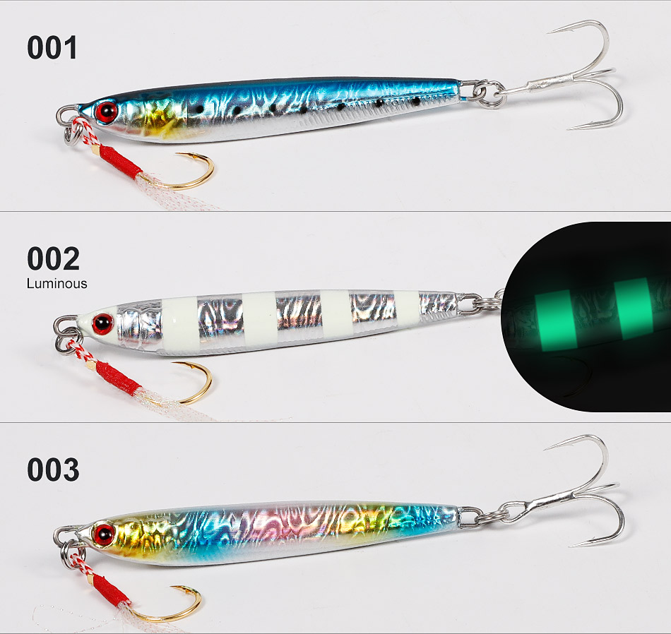 Lead Fishing Lures Saltwater Metal Jigging Spoon Sea Bass Lure Kit Tuna Snapper King Butterfly Micro Jigs – Metal Lure – view 2