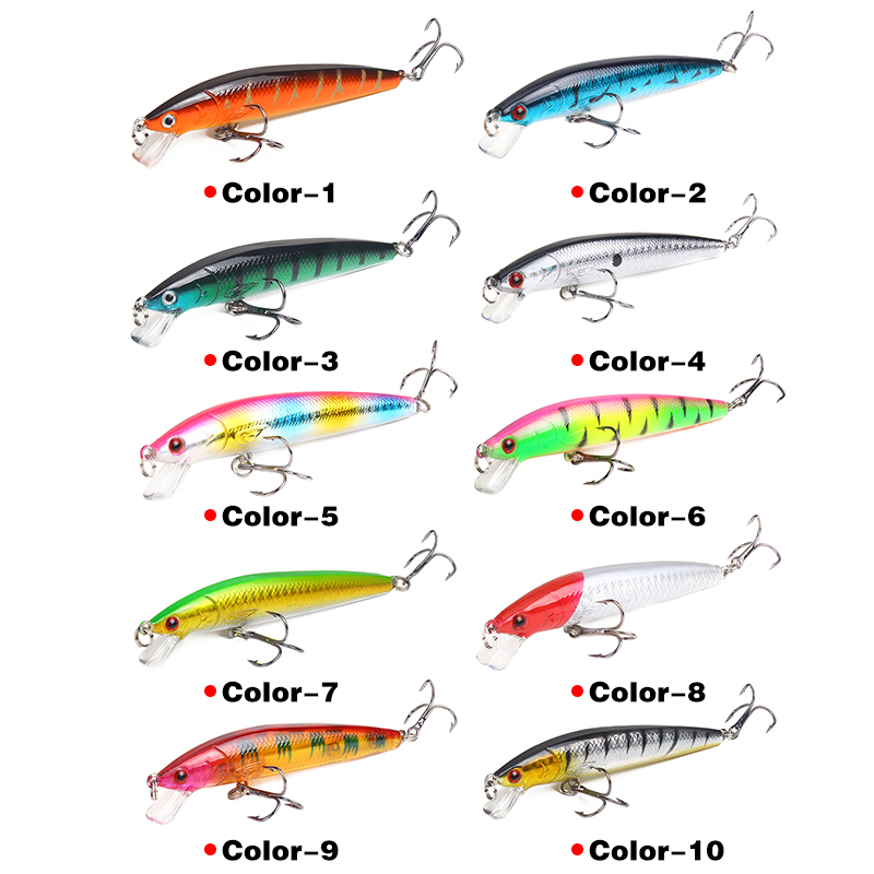 10cm/9g Hard Fishing Lure Baits Floating Minnow Artificial Bait Ocean Boat Fishing Lure for Bass Fishing – Minnow – view 4
