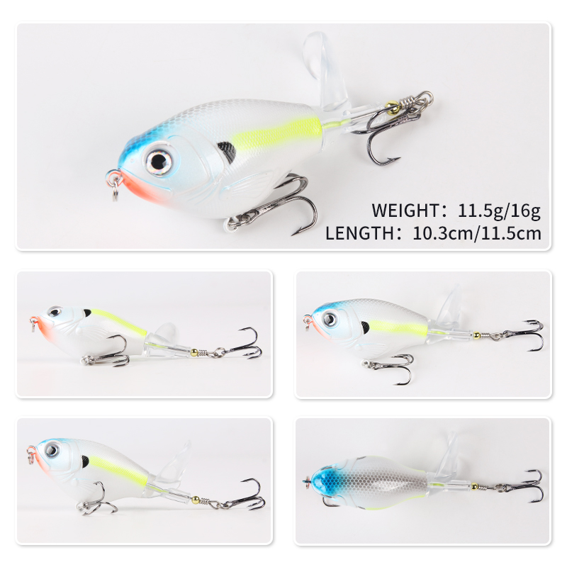 New Arrival Crank Noise Simulate Lure Top Water Tractor 11.5g/16g with 2pcs Strong Treble Hooks for Pollack Pike – Other Hard Lure – view 5