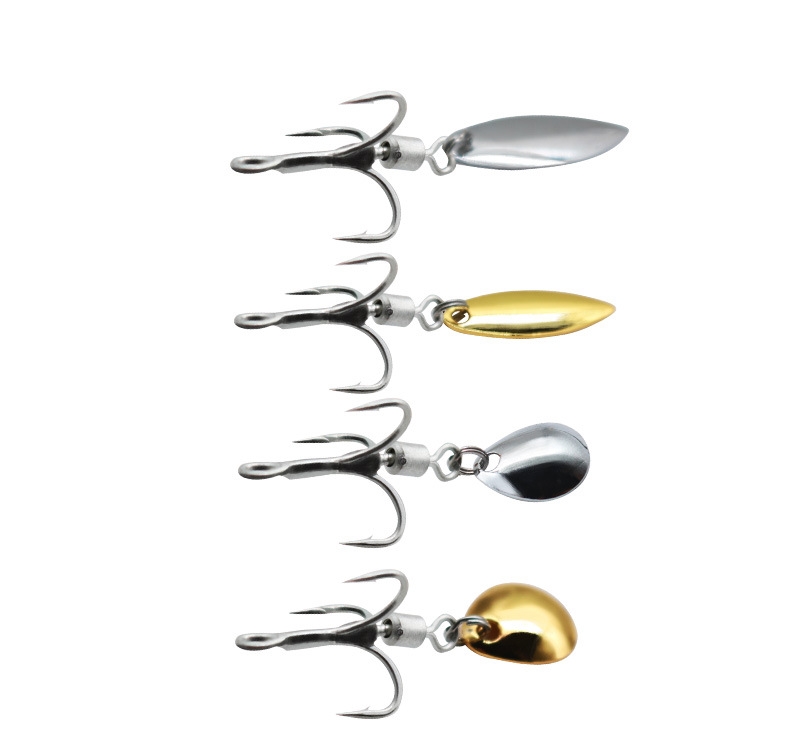 SNEDA Sea Fishing Triple Thened Three Hooks 4# 6# 8# High-carbon Steel Rotating Sequined Fish Hooks – Metal Lure – view 4