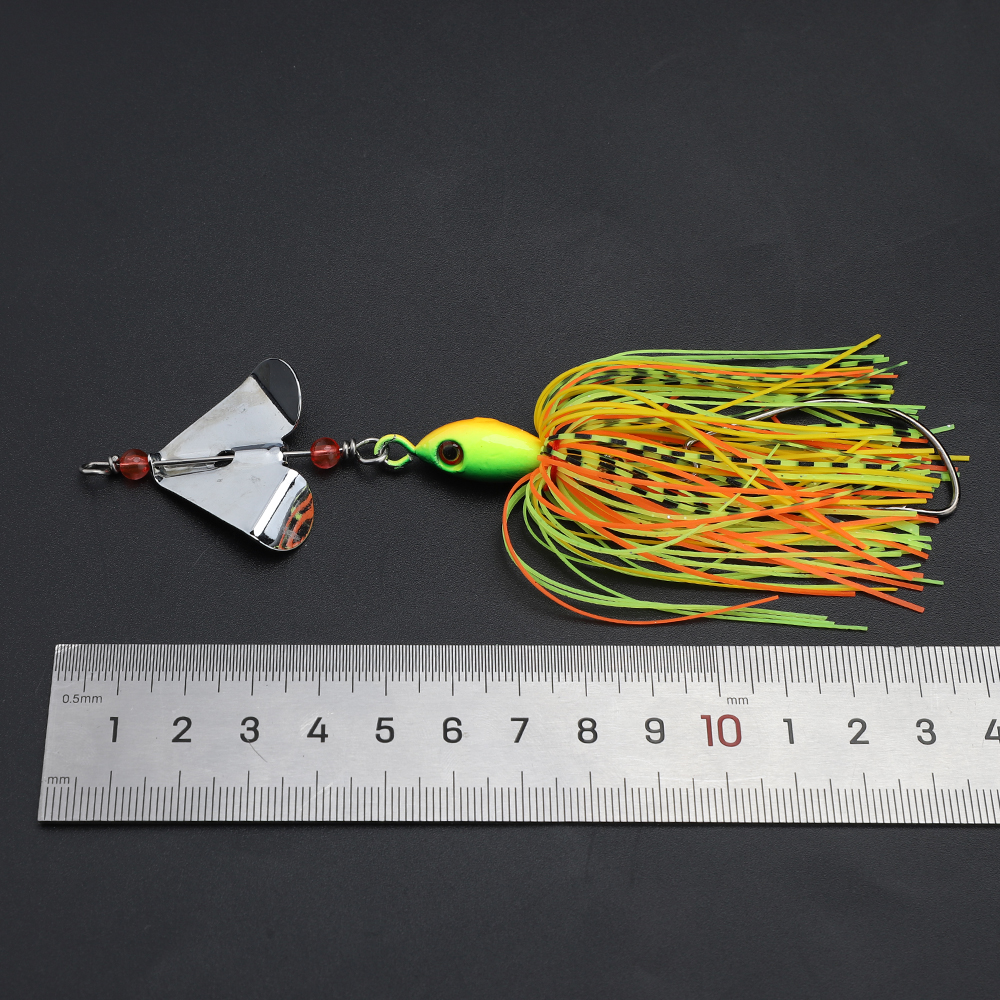 SUPERIORFISHING Buzz Bait Spinnerbait 20g 13cm Topwater in Line Buzzbait Skirts Rubber Lure Metal Jig Fishing Lure BZM09 – Metal Lure – view 4