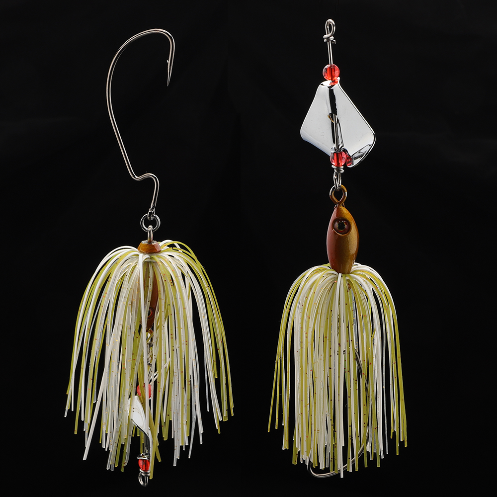 SUPERIORFISHING Buzz Bait Spinnerbait 20g 13cm Topwater in Line Buzzbait Skirts Rubber Lure Metal Jig Fishing Lure BZM09 – Metal Lure – view 2