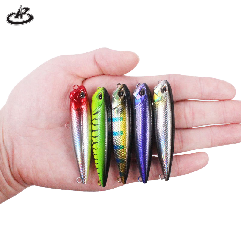 ABS Hard Lure Bait 6.5cm/5.5g Tip Word Dog Float Pencil Built-in Ring Bead Lead Block Ordinary Hook Pencil Hard Fishing Lure – Pencil – view 2