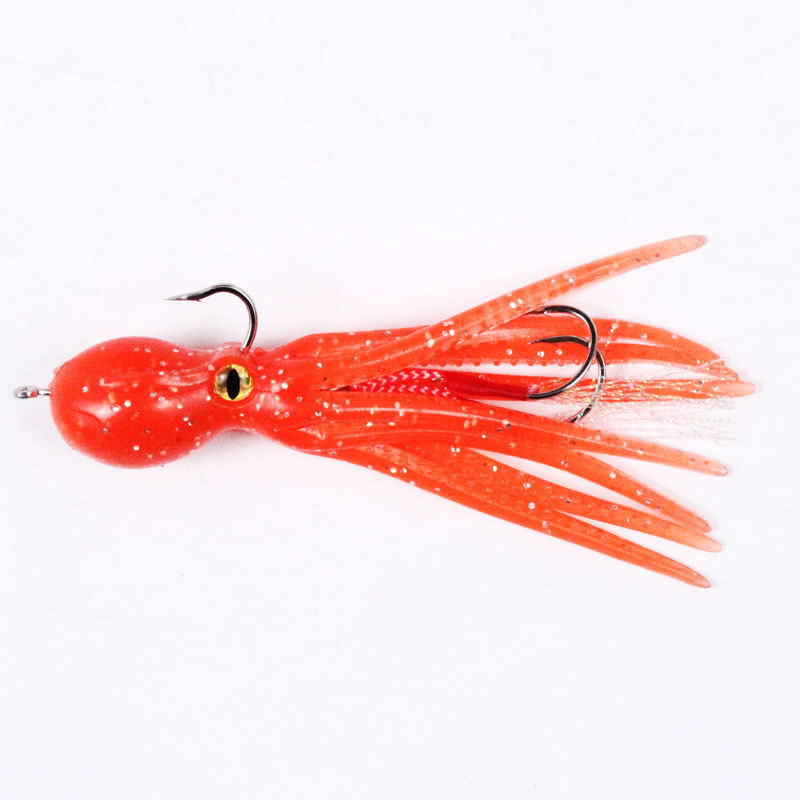 New 110mm 21g Soft Luminous Silicone Skirts Lure Artificial Squid and Octopus Bait with Hook for River Boat Fishing – Octopus Skirt – view 4