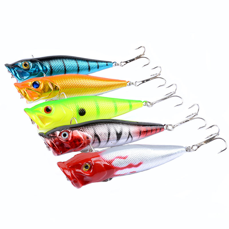 5 Color Luya Wave Climbing Integrated Artificial Hard Bait 9.5cm Plastic with Hooks for Topwater Fishing – Popper – view 4