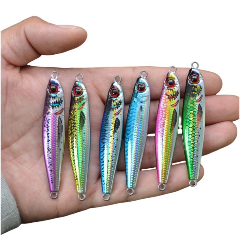 New Arrival Printed 40g/7.3cm Long Jigging Lead Fish Fast Sinking Hard Bait for Sea Fishing – Metal Lure – view 3