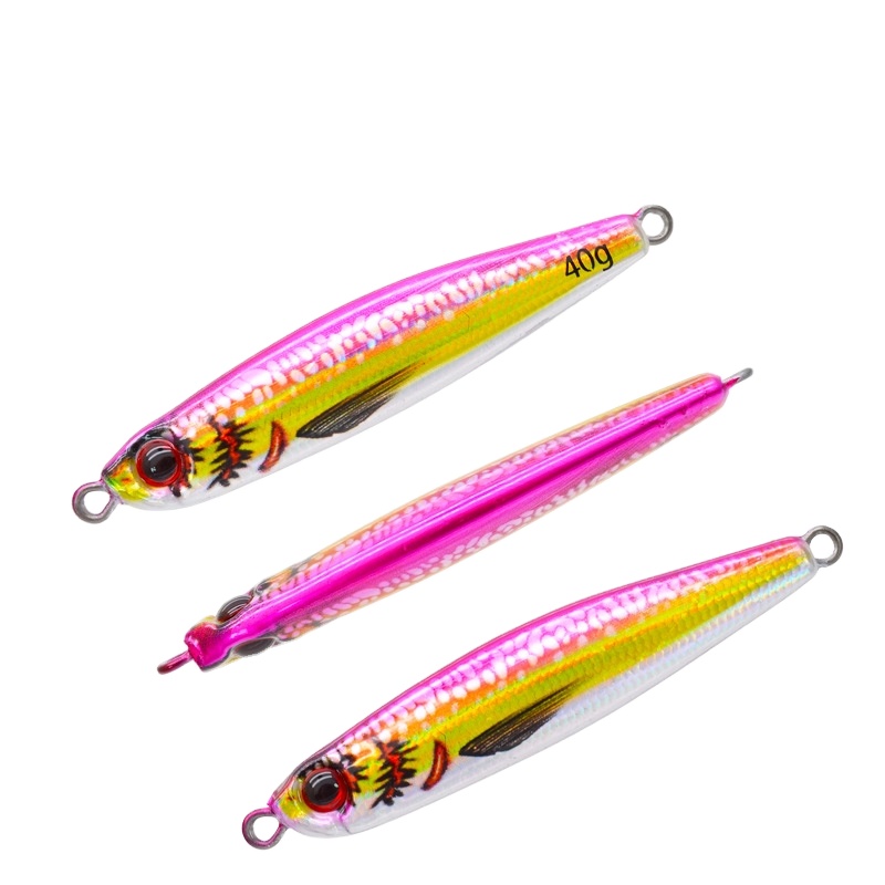New Arrival Printed 40g/7.3cm Long Jigging Lead Fish Fast Sinking Hard Bait for Sea Fishing – Metal Lure – view 2