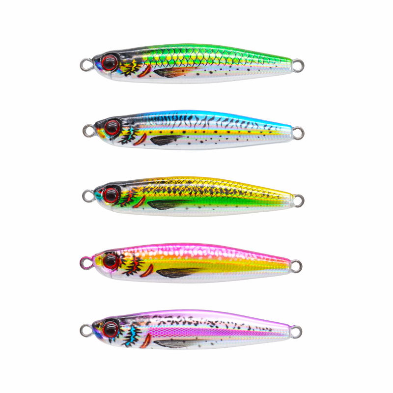 New Arrival Printed 40g/7.3cm Long Jigging Lead Fish Fast Sinking Hard Bait for Sea Fishing – Metal Lure – view 1