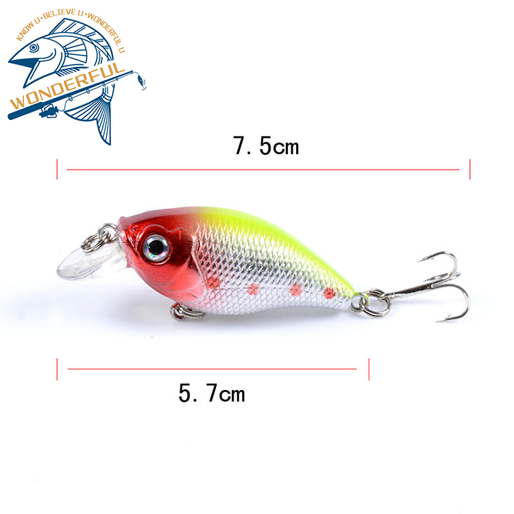 57mm 7g Plastic Bionic 3D Eyes Multi Colors Diving Wobblers Fishing Hard Crankbait Lure – Crankbait – view 5