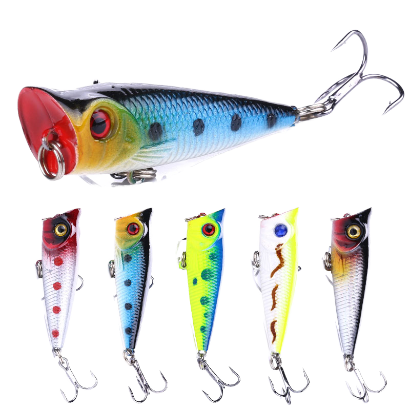 5cm-4.9g Topwater Hard Fishing Lure Saltwater Artificial Bait Popper Plastic and ABS Material for Ocean Boat River Fishing – Popper – view 4