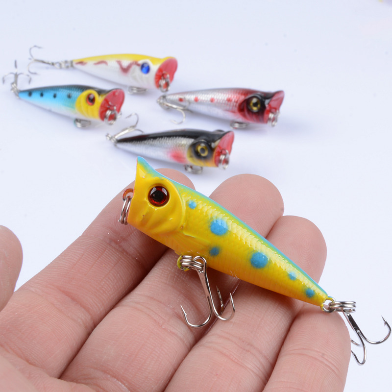 5cm-4.9g Topwater Hard Fishing Lure Saltwater Artificial Bait Popper Plastic and ABS Material for Ocean Boat River Fishing – Popper – view 2