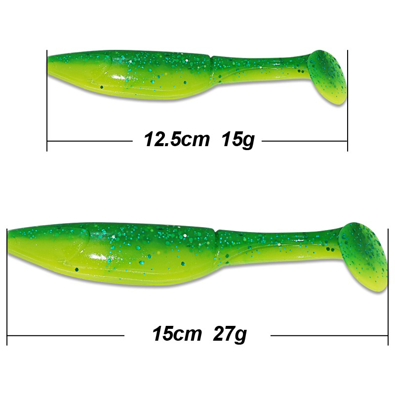 CHEERY for PVC Artificial Soft Bait Floating Lure for Salmon 4-Piece Pack Without Hooks Reservoir Pond Fishing – Worms & Grubs – view 2