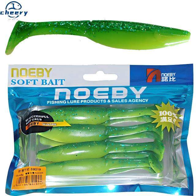 CHEERY for PVC Artificial Soft Bait Floating Lure for Salmon 4-Piece Pack Without Hooks Reservoir Pond Fishing – Worms & Grubs – view 1