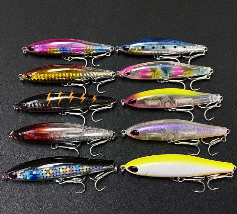 Fishing Lures Set Mixed Including Minnow Popper Crank Baits with Treble Hooks for Saltwater Freshwater Trout Bass Fishing – Metal Lure – view 4