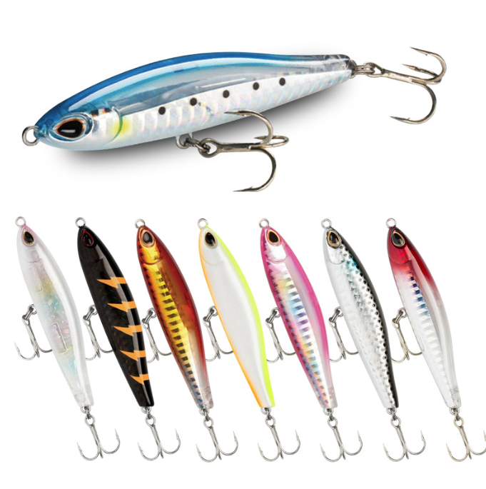 Fishing Lures Set Mixed Including Minnow Popper Crank Baits with Treble Hooks for Saltwater Freshwater Trout Bass Fishing – Metal Lure – view 1