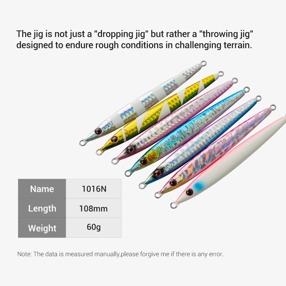 NOEBY 60g Saltwater Metal Jig Tough Center Bone Steel Panels Challenge Terrain Dropping Throw Migration Jig Lure – Metal Lure – view 3