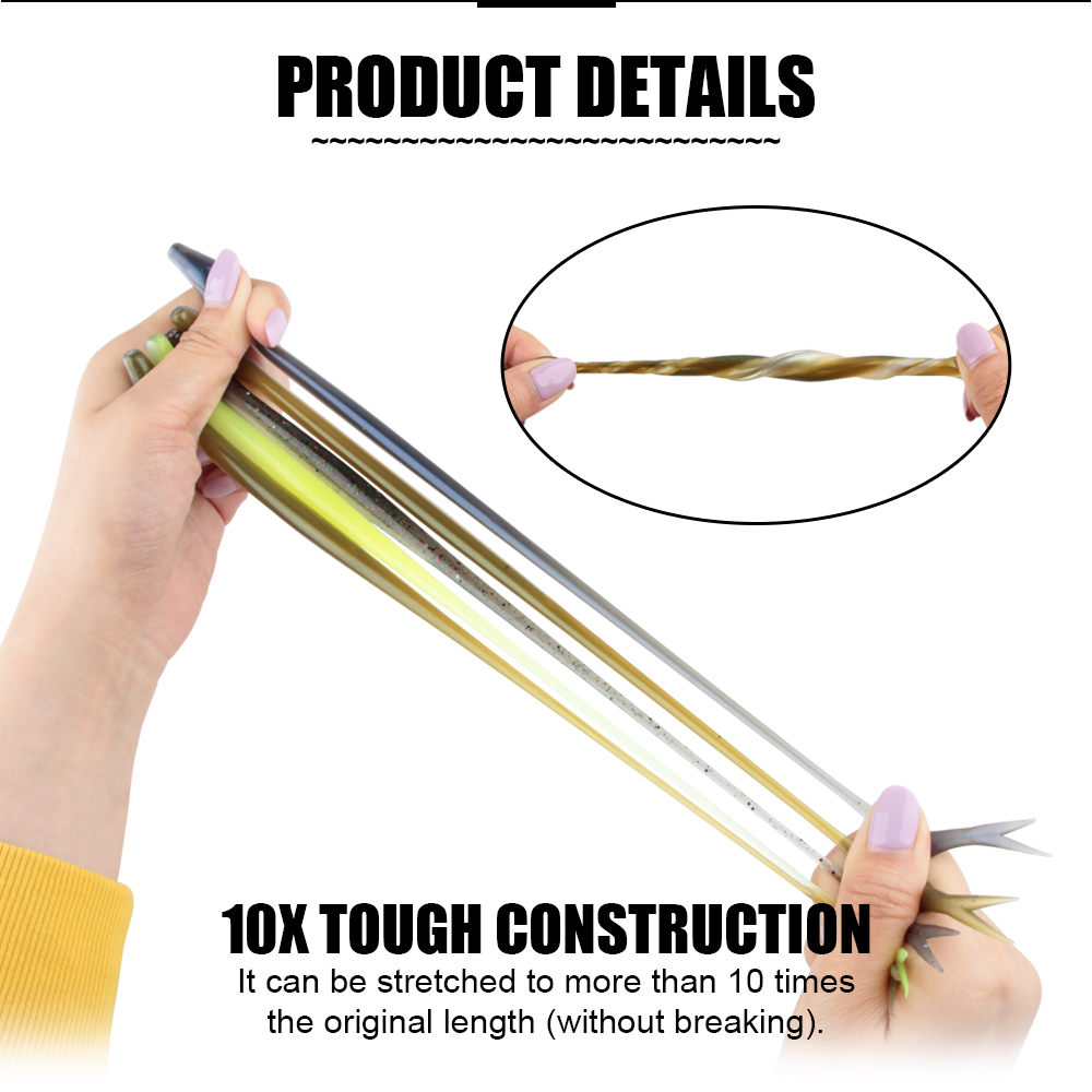 Cheery TPR Floating Jerk Bait Shad Minnow Soft Fishing Lure 10x Strong Artificial Bait Split Tail Drop Shot Bass Pike Zander – Worms & Grubs – view 4