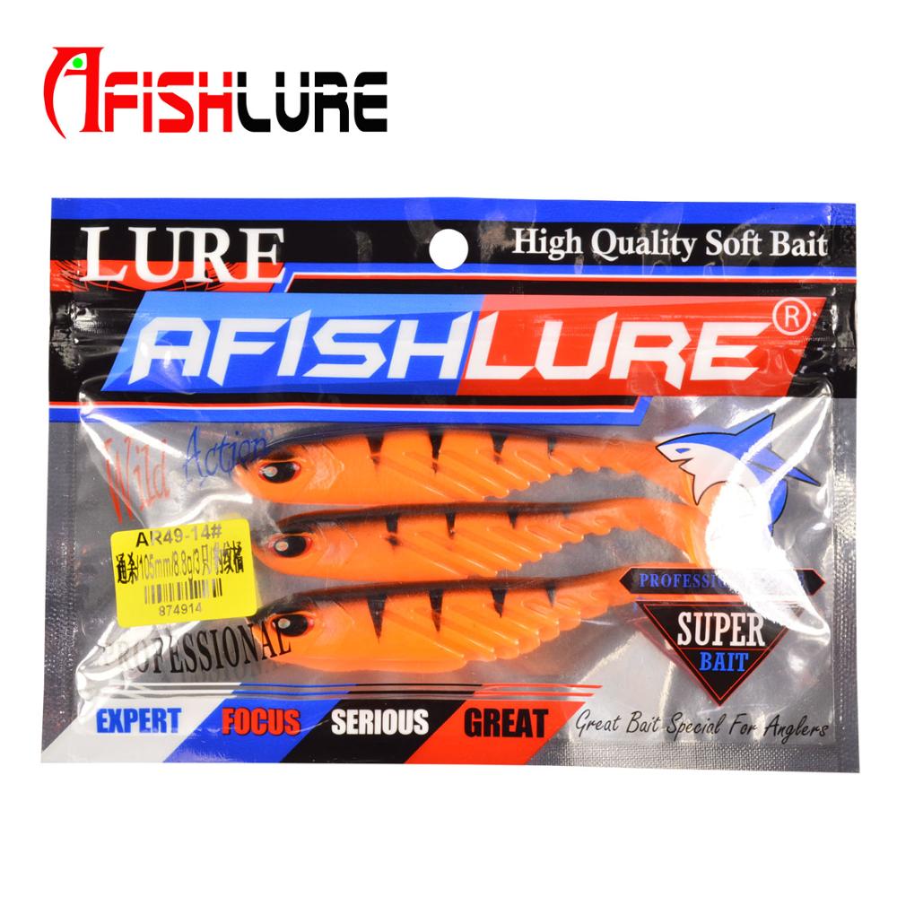 Artificial Bait Paddle Tail Fishing Ripple Shad Lure 105mm 8.8g Minnow Fish Silicon Soft Bait Bionic Fishing Lure – Soft Lure – view 4