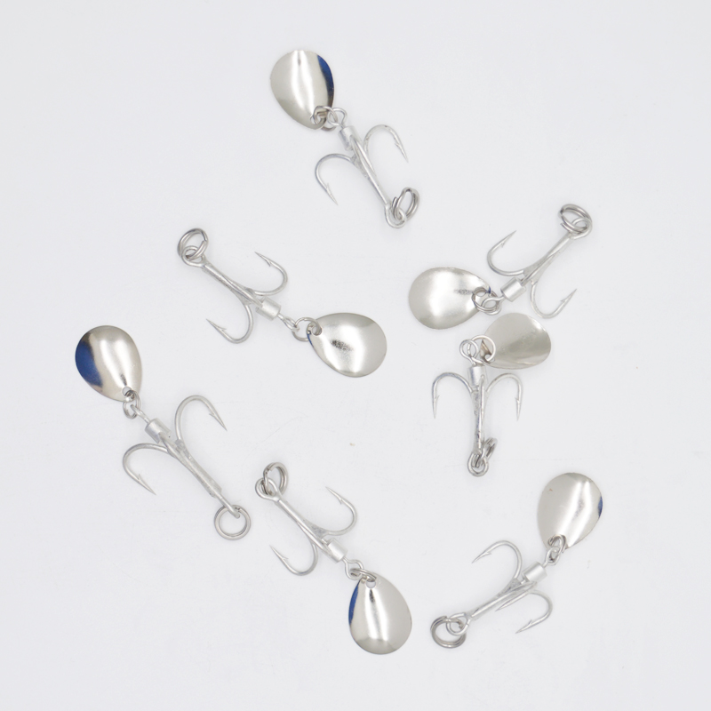 10pcs/box Sea Fishing Triple Three Hooks 2# 4# 6# 8# High Carbon Steel Rotating Sequined Fish Treble Hook Strengthen Tuna – Fishhook – view 5