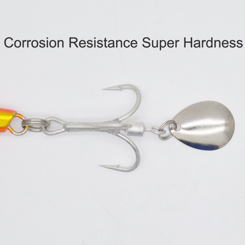 10pcs/box Sea Fishing Triple Three Hooks 2# 4# 6# 8# High Carbon Steel Rotating Sequined Fish Treble Hook Strengthen Tuna – Fishhook – view 3