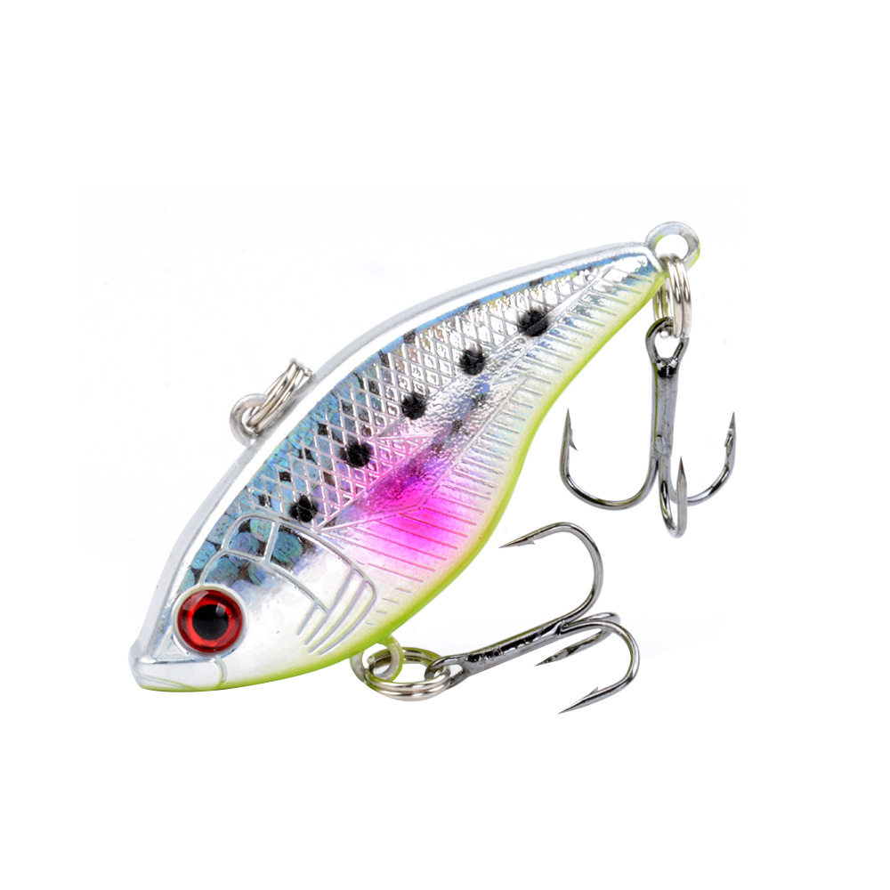 New Printed Lightning VIB Luya Bait 5CM/14G Shaky Lead Block Noise Sound Bead False Bait Laser Bionic Fishing Tackle with Hooks – Metal Lure – view 5