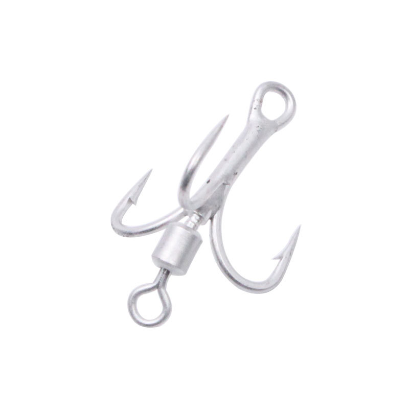 Hessen Stainless Steel Treble Hook Spinner Spoon 2# 4# 6# 8# 10# Triple Hook Rotating Sequined for Fish Bass Octopus Trout Pike – Metal Lure – view 4