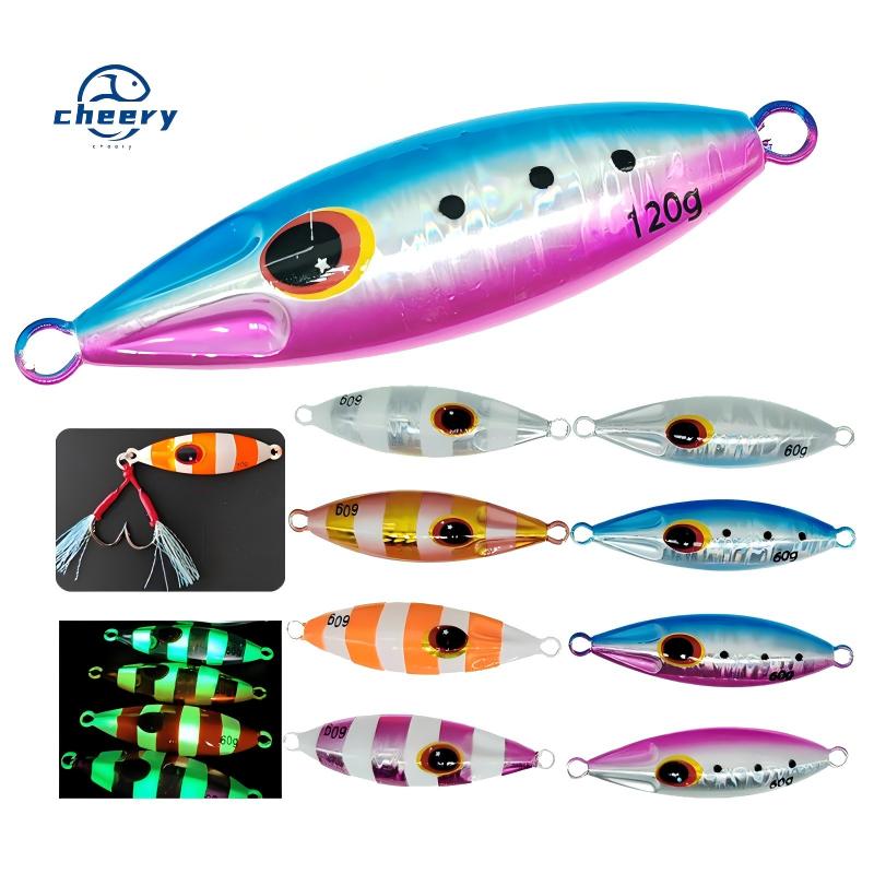 CHEERY 30g-120g Saltwater Lures Assist Hook Peche Fishing Metal Jig Head with Spinner Blade Fast Slow Fall Pitch Jigs Fish – Metal Lure – view 1