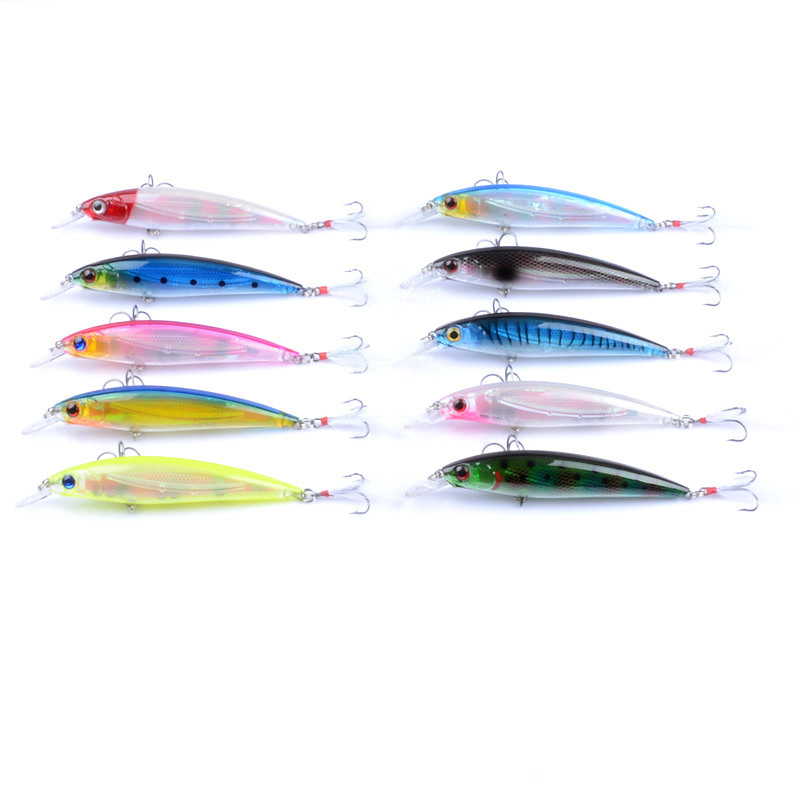 Luya Bait Laser Set Throwing Feather Hook Mino Hard Bait 11cm/13.4g Bionic Bait with Hooks ABS – Minnow – view 3