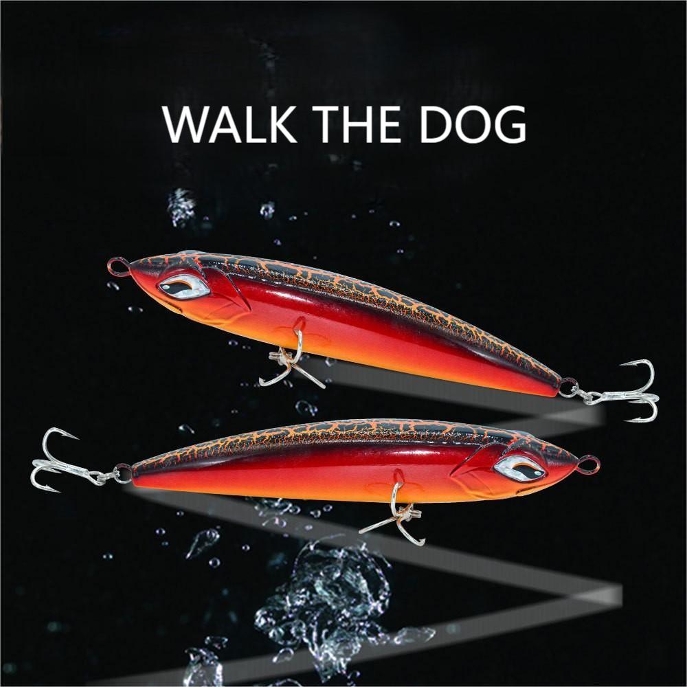 CHEERY Topwater Walk the Dog 220mm 126g Lead Weight Hard Bait ABS Pencil Lure Stickbait for Marlin Float Fishing River Lake – Pencil – view 3