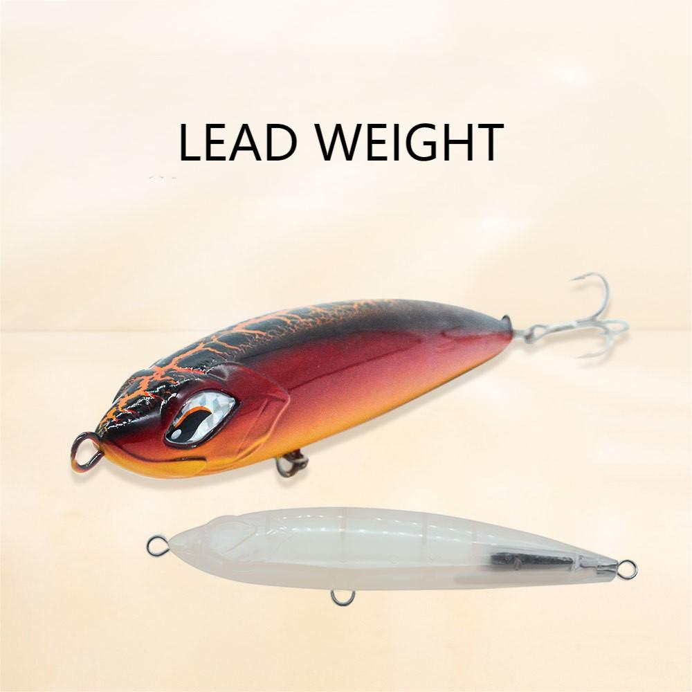 CHEERY Topwater Walk the Dog 220mm 126g Lead Weight Hard Bait ABS Pencil Lure Stickbait for Marlin Float Fishing River Lake – Pencil – view 2